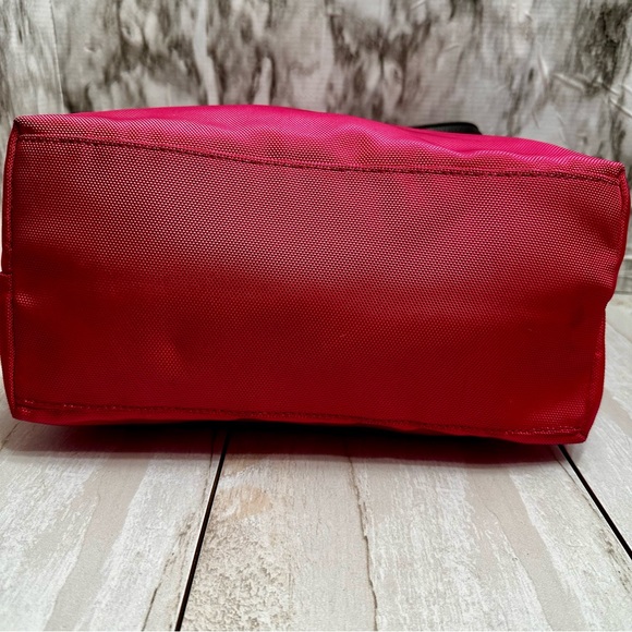 Bold Pink Large Durable Nylon Hobo Tote Bag Single Strap Everyday Multi Pockets - Picture 7 of 14